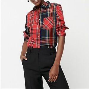 J crew Classic-Fit Boy Shirt Mixed Stewart Tartan